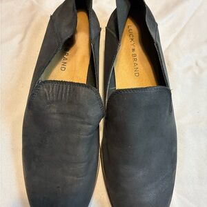 Lucky Brand Black Slip-On Flats